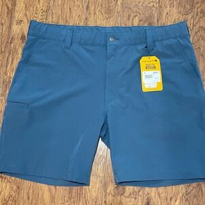 Carhartt Men's XL  Force Sun‎ Defender Shorts Relaxed Fit Storm Blue  UPF 50+